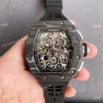 Swiss V3 Richard Mille Flyback Chronograph in Black NTPT Forged Carbon Fiber RM11-03